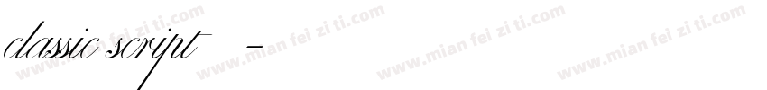 classic script 明年字体转换
